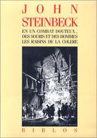 Couverture du livre « En un combat douteux ; des souris et des hommes ; les raisins de la colère » de John Steinbeck aux éditions Gallimard