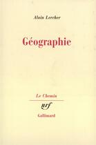Couverture du livre « Geographie » de Alain Lercher aux éditions Gallimard