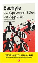 Couverture du livre « Les sept contre Thèbes, les suppliantes ; Prépas scientifiques 2024-2025 » de Eschyle aux éditions Flammarion