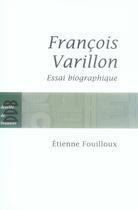 Couverture du livre « François Varillon » de Etienne Fouilloux aux éditions Desclee De Brouwer