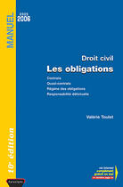 Couverture du livre « Droit Civil, Obligations, Responsabilite Civile » de Valerie Toulet aux éditions Paradigme Cpu