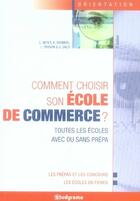 Couverture du livre « Comment choisir son école de commerce ? (7e édition) » de Beyer C. aux éditions Studyrama
