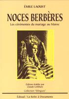 Couverture du livre « Noces Berberes » de Laoust aux éditions Edisud