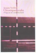 Couverture du livre « Chroniques Ovales » de Verdier Jacques aux éditions Midi Olympique