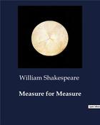 Couverture du livre « Measure for Measure » de William Shakespeare aux éditions Culturea