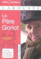 Couverture du livre « Le père goriot » de Honoré De Balzac aux éditions Larousse