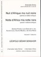 Couverture du livre « Nuit d'afrique ma nuit noire » de Senghor L S. aux éditions Editions L'harmattan