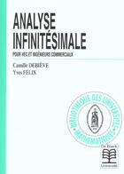 Couverture du livre « Analyse infinitesimale pour hec et ing commerciaux » de Debieve aux éditions De Boeck
