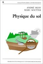 Couverture du livre « Physique du sol » de Musy aux éditions Ppur