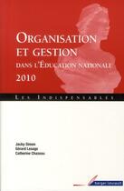 Couverture du livre « Organisation et gestion de l'éducation nationale (10e édition) » de  aux éditions Berger-levrault