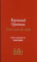 Couverture du livre « Exercices de style » de Raymond Queneau aux éditions Folio