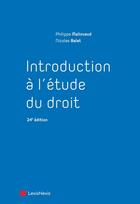 Couverture du livre « Introduction à l'étude du droit (24e édition) » de Philippe Malinvaud et Nicolas Balat aux éditions Lexisnexis