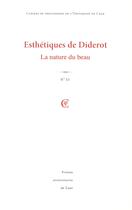 Couverture du livre « Cahiers de philosophie N.51 ; Esthétiques de Diderot : la nature du beau » de Maud Pouradier aux éditions Pu De Caen
