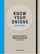 Couverture du livre « Know your onions web design » de Drew De Soto aux éditions Bis Publishers