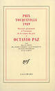 Couverture du livre « Discours prononces a l'occasion de la remise du prix tocqueville 1989 a octavio paz » de Paz/Mitterrand aux éditions Gallimard (patrimoine Numerise)