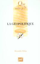 Couverture du livre « La geopolitique qsj 3718 » de Alexandre Defay aux éditions Que Sais-je ?