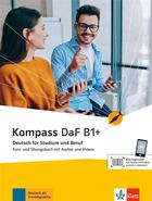 Couverture du livre « Kompass DaF ; allemand ; livre + cahier d'activités + audio et vidéo téléchargeables ; B1+ » de  aux éditions La Maison Des Langues