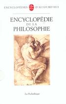 Couverture du livre « Encyclopedie de la philosophie » de  aux éditions Le Livre De Poche