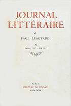 Couverture du livre « Journal litteraire - vol11 - 1935-1937 » de Paul Leautaud aux éditions Mercure De France