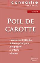 Couverture du livre « Poil de carotte, de Jules Renard ; fiche de lecture » de  aux éditions Editions Du Cenacle
