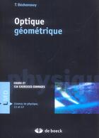 Couverture du livre « Optique geométrique » de Tamer Becherrawy aux éditions De Boeck Superieur