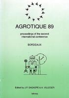 Couverture du livre « Agrotique t.89 ; recherche & innovation en automatisation, robotique et CFAO pour les entreprises agricoles » de  aux éditions Teknea