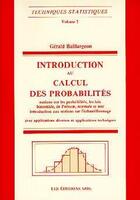 Couverture du livre « Introduction au calcul des probabilites techniques statistiques vol 2 » de Baillargeon aux éditions Smg