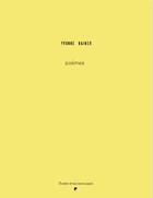 Couverture du livre « Poèmes » de Yvonne Rainer aux éditions Trente-trois Morceaux