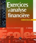 Couverture du livre « Exercices d'analyse financière » de Grandguillot Beatric aux éditions Gualino