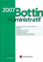 Couverture du livre « Coffret bottin administratif t.1 (édition 2007) » de Litec aux éditions Lexisnexis