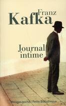 Couverture du livre « Journal intime » de Franz Kafka aux éditions Rivages