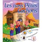 Couverture du livre « Histoires a lire en autocollants/les 3 petits cochons » de  aux éditions Piccolia