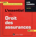 Couverture du livre « L'essentiel du droit des assurances » de Agnes Pimbert aux éditions Gualino