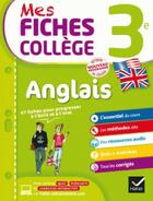 Couverture du livre « Mes fiches college anglais 3e » de Prevot Nada aux éditions Hatier