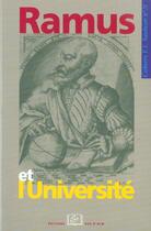 Couverture du livre « Ramus et l'universite - cahiers saulnier n 21 » de  aux éditions Rue D'ulm