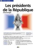 Couverture du livre « Les présidents de la République ; chronologie » de  aux éditions Aedis