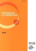 Couverture du livre « Recherche et formation, n 73/2013 » de Auteurs Divers aux éditions Ens Lyon