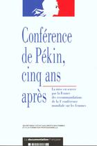 Couverture du livre « Conference de pekin cinq ans apres » de  aux éditions Documentation Francaise