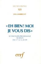 Couverture du livre « Eh bien ! Moi je vous dis » de Lambrecht Jan aux éditions Cerf