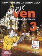 Couverture du livre « Nuevo ven 3 - guide pedagogique + cd » de Morales Galvez aux éditions Didier