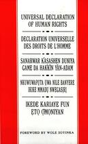 Couverture du livre « Universal Declaration of Human Rights: English, French, Hausa, Igbo and Yoruba » de Wole Soyinka aux éditions Epagine