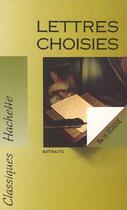 Couverture du livre « Lettres Choisies ; Extraits » de Madame De Sevigne aux éditions Hachette Education