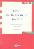 Couverture du livre « Droit de la securite sociale (15e édition) » de  aux éditions Dalloz