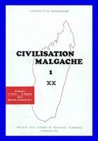 Couverture du livre « Civilisation malgache t.1 » de Jean Poirier et S Rajaona aux éditions Cujas