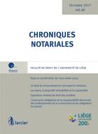 Couverture du livre « Chroniques notariales Tome 66 » de Yves-Henri Leleu aux éditions Larcier