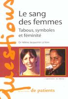 Couverture du livre « Sang des femmes (le) » de Jacquemin Le Vern He aux éditions In Press