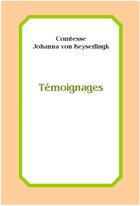 Couverture du livre « Témoignages » de Keyserlingk J V. aux éditions Anthroposophiques Romandes
