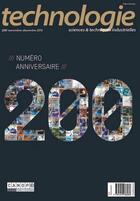 Couverture du livre « Revue technologie T.200 ; numéro anniversaire » de  aux éditions Reseau Canope