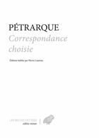 Couverture du livre « Correspondance choisie » de Petrarque/ aux éditions Belles Lettres