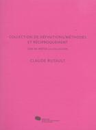 Couverture du livre « Claude rutault. collection de definitions/methodes et reciproquement » de  aux éditions Mac Val